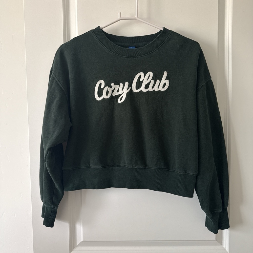 Old Navy Forest Green Cozy Sweatshirt
